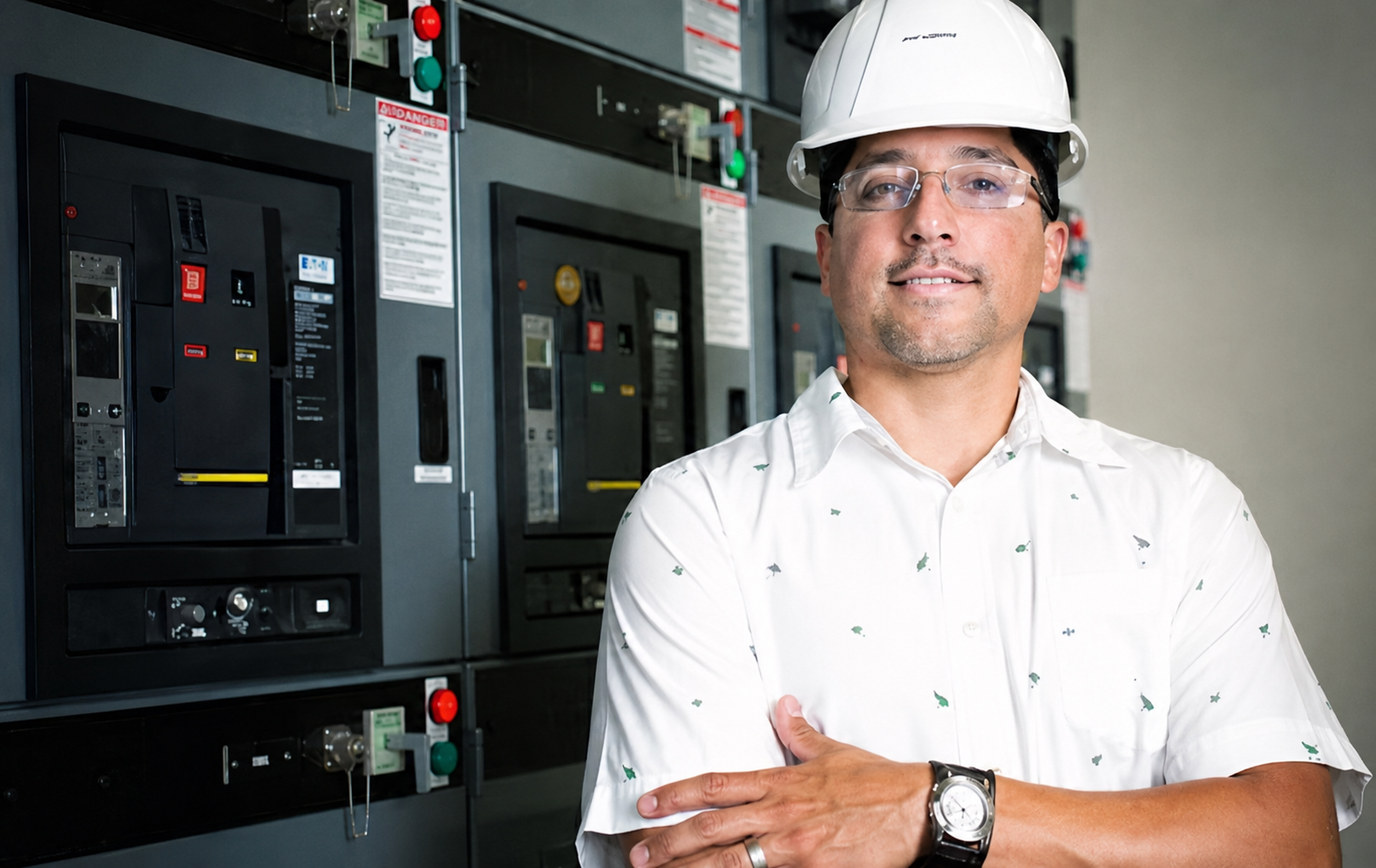 Commissioning engineer inspecting building mechanical systems